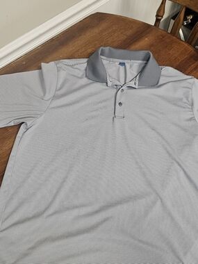Men's Grey Polo Shirt - Classic Short Sleeve Performance